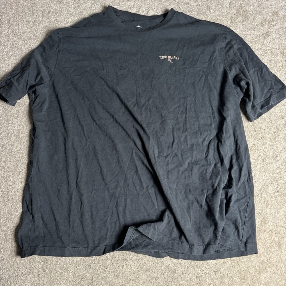 Tommy Bahama Mens Crew Neck T Shirt 2XL Black