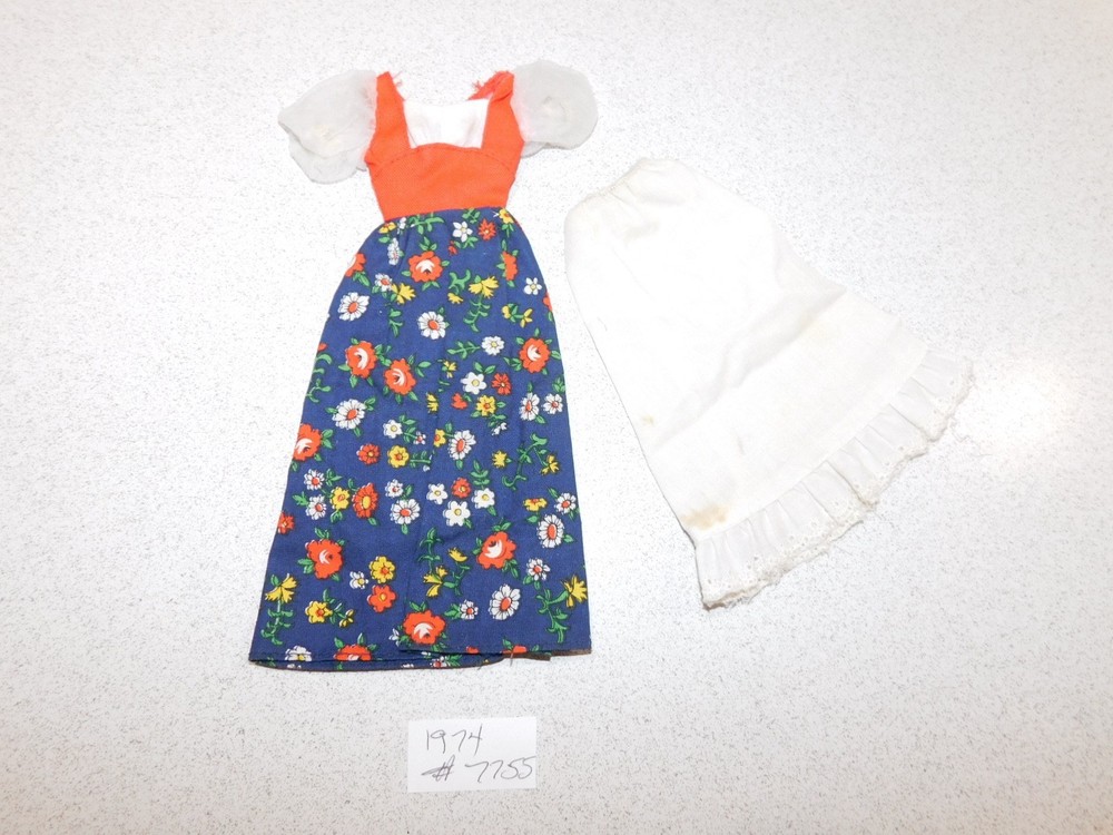 Barbie:  NICE Vintage 1974 BEST BUY #7755 FLOWER DRESS Outfit!