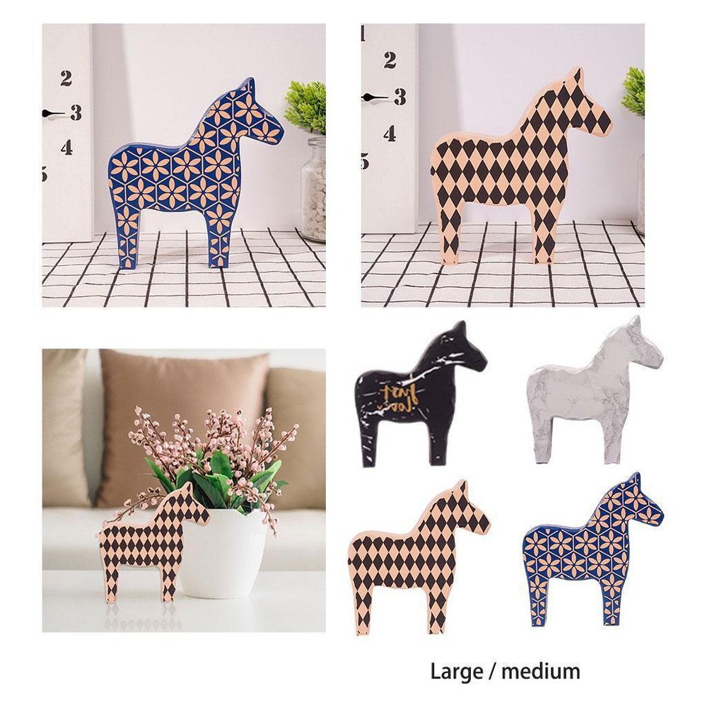 Simulation Horse Statue Sculpture Decor Arts Artwork Figurine Crafts Animals