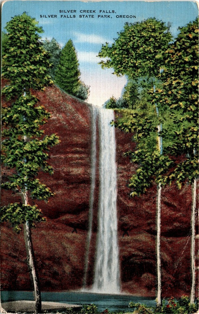 SILVER CREEK FALLS, SILVER FALLS STATE PARK, OREGON, Postcard