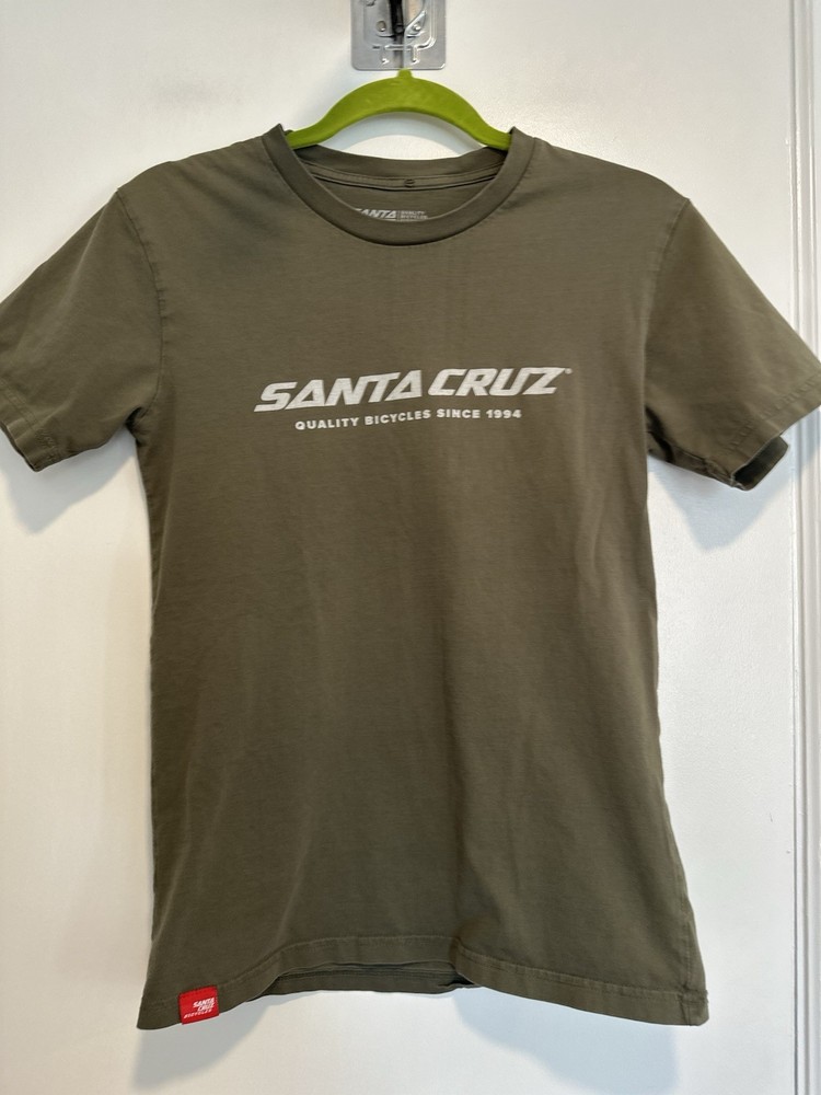 Santa Cruz Bicycles Logo Y2k Lightweight short-sleeve Sz:S Squared Up olive tee