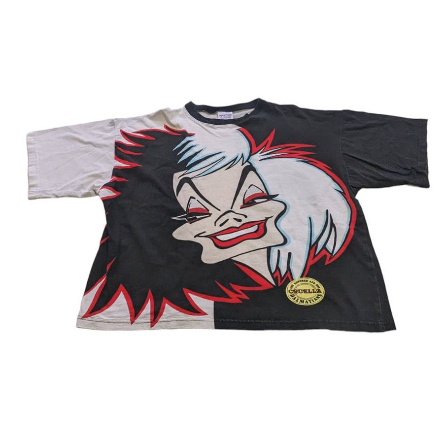 Disney Cruella De Vil Tee Shirt Size L/XL 101 Dalmatians Villain Vintage 90s