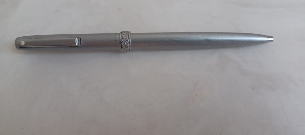 Sheaffer Chrome White Dot Rollerball Click Pen Includes Refill Made In USA