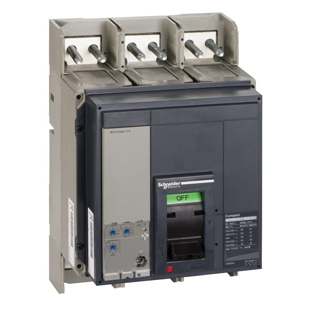 Schneider NS16NX3F20FFAX MCCB 1600A NX 3P MLG 2.0 FIXED, Include