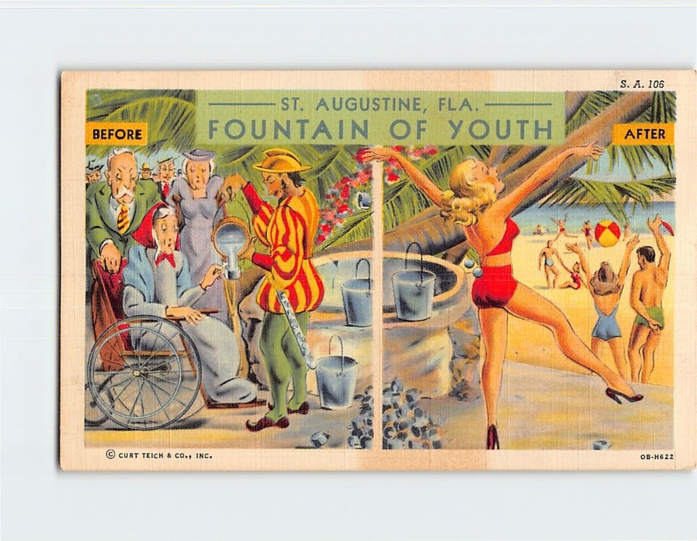Postcard Fountain of Youth St. Augustine Florida USA
