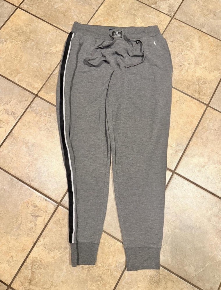 Grey Polo Ralph Lauren Joggers with Stripes Size Medium Sweatpants