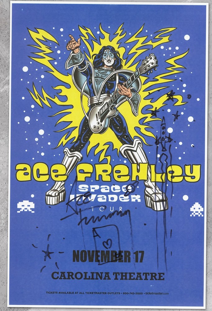 Ace Frehley autographed gig poster KISS 'New York Groove'