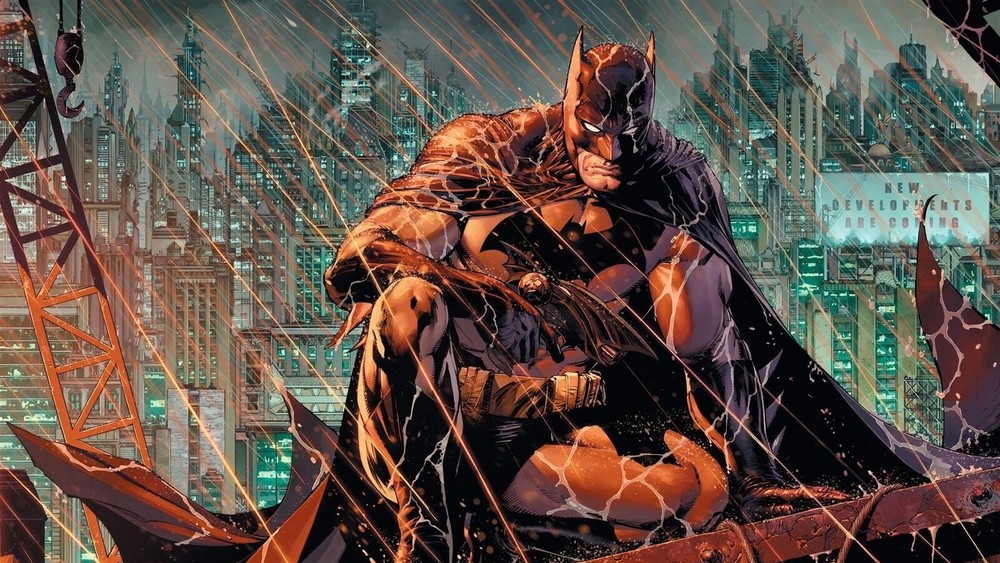 Batman Watching DC  Metal Art Print Comics Poster 8in x 12in Lot Up