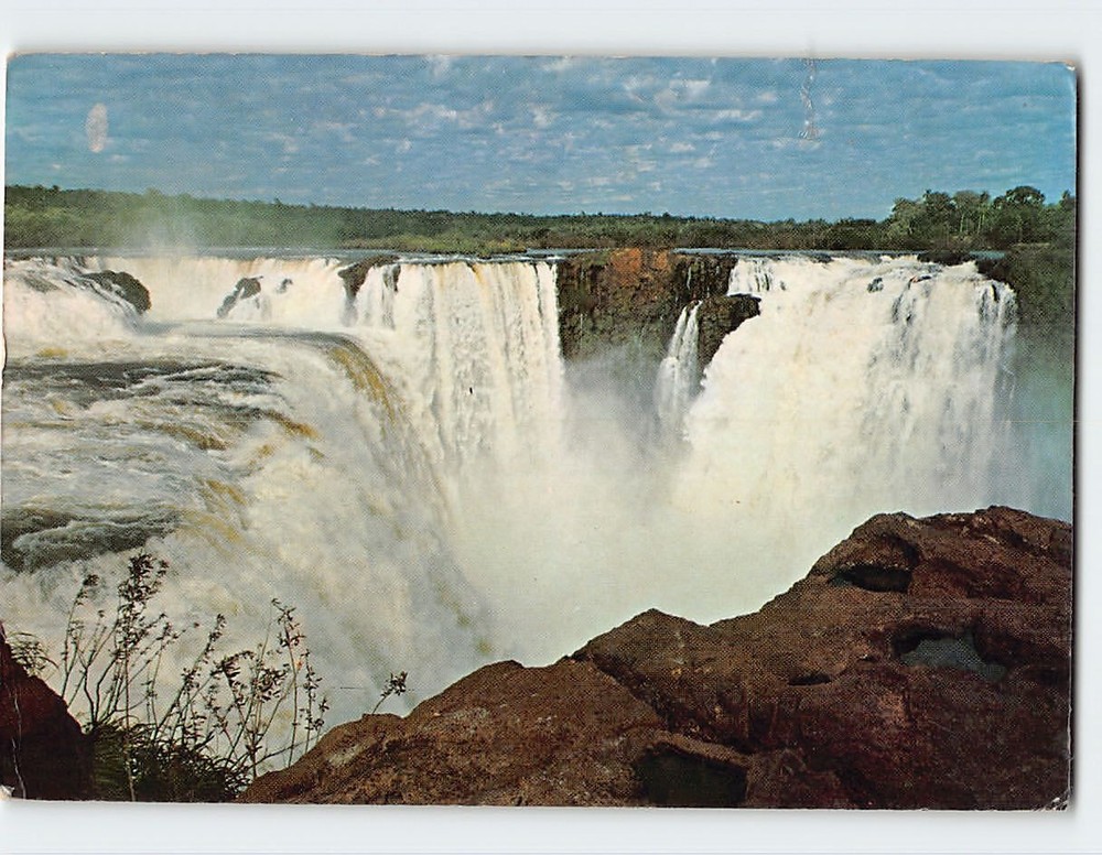 Postcard View of the Devils Throat Iguazu Brazil