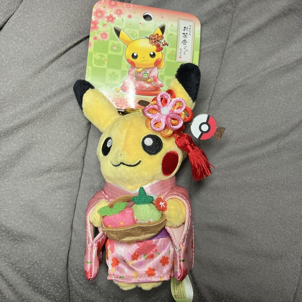 Pokemon Center Kyoto Ltd. Pikachu Plush Tea Party Kimono Girl Stuffed Doll