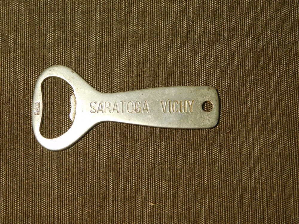 VINTAGE BAR KITCHEN VAUGHAN CHICAGO SARATOGA VICHY  BEER  SODA BOTTLE  OPENER