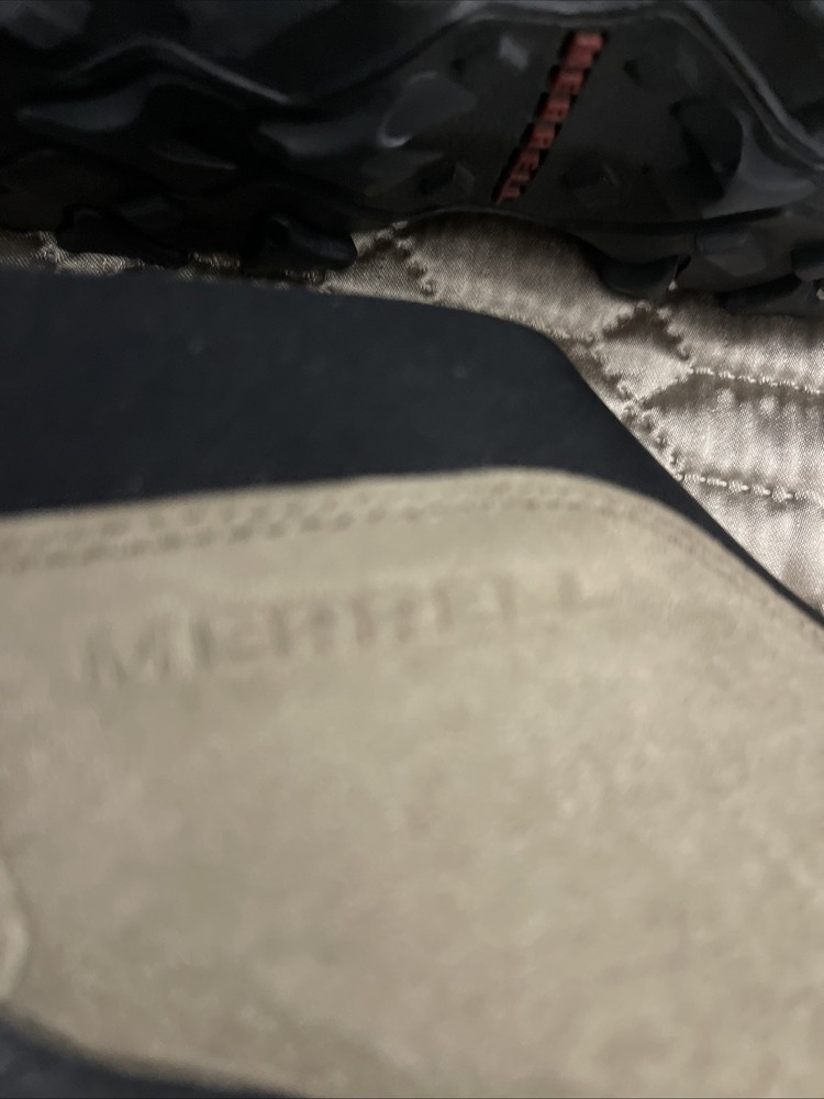 Merrill Mens Slip-On Hiking Shoes Brown Suede 7.5 Rubber Sole Low Top