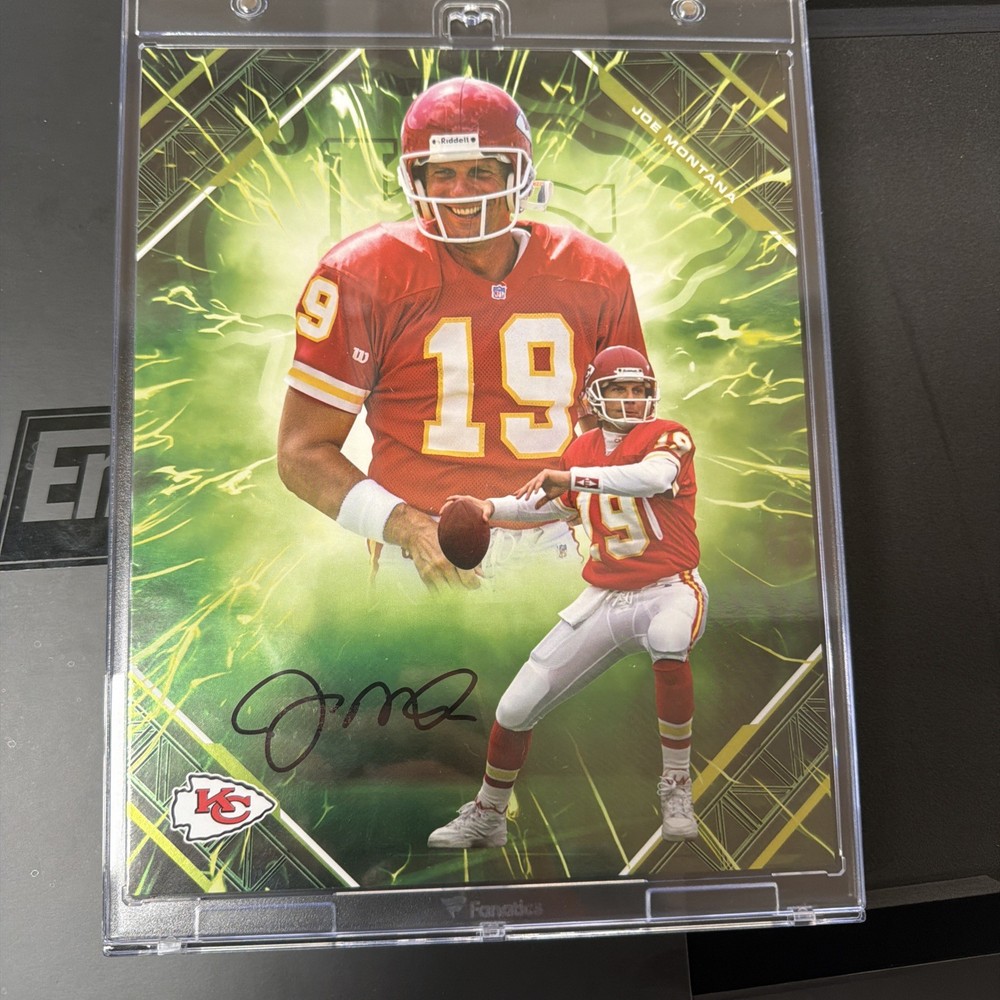 2025 Fanatics Under Wraps Emanate Football- Joe Montana Auto Green  /99 KC HOF🔥