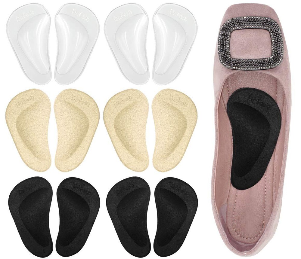 Dr. Foot's Arch Support Shoe Inserts for Flat Feet Gel Arch Pads for Plantar ...