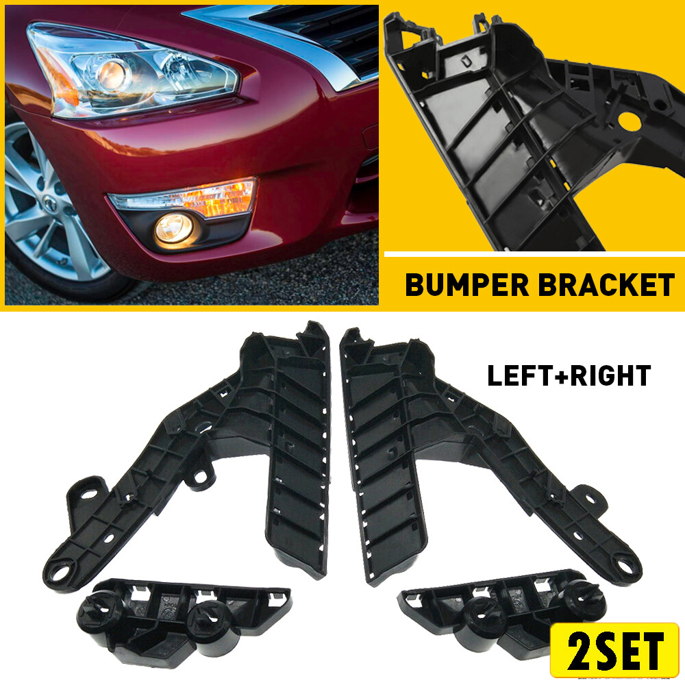 2Set For Altima Sedan 2013-2015 Bumper Bracket Retainer Front 4PC Beam Mount Sup