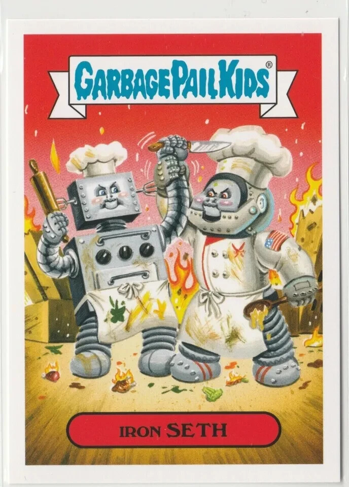 Iron Seth #5b Garbage Pail Kids GPK 2016 Prime Slime Trashy TV Trading Card