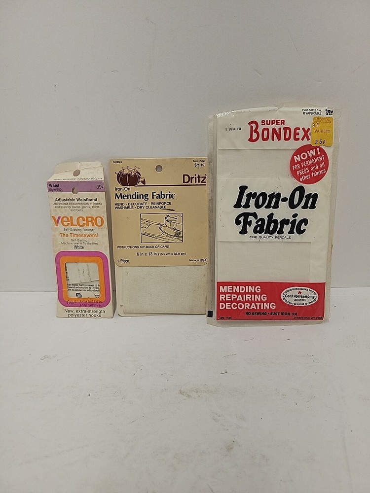 Iron On Mending Fabric Lot by Super Bondex & Dritz for Easy Repairing