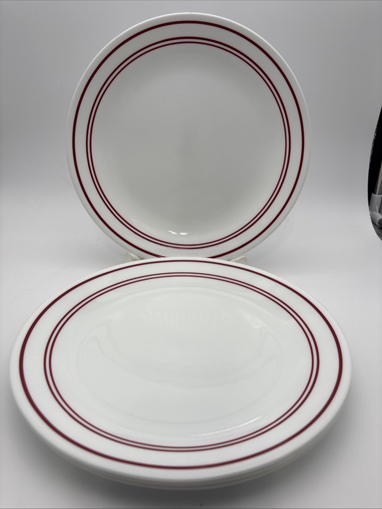 Corning CORELLE Classic Cafe Red Dinner Plates 10 1/4