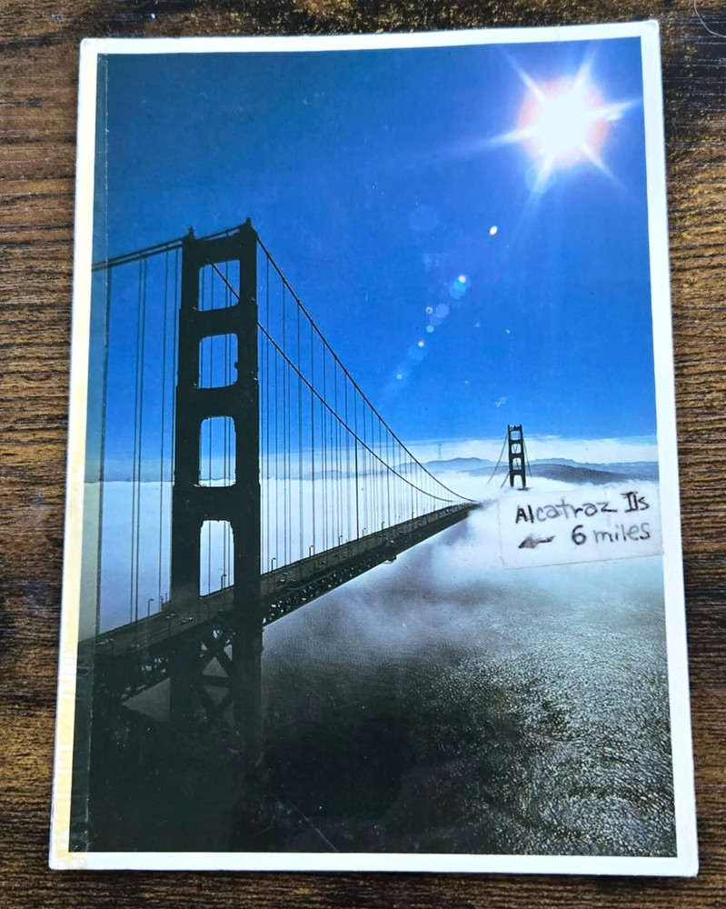 Vintage Photograph Postcard San Francisco CA Golden Gate Morning Fog