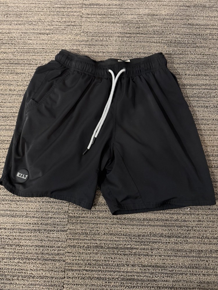 BYLT Premium Basics Active Training Shorts Mens Sz XL Drawstring Lined Black