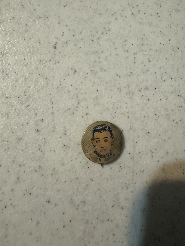 Vintage Clark Gable Actor Pinback Pin