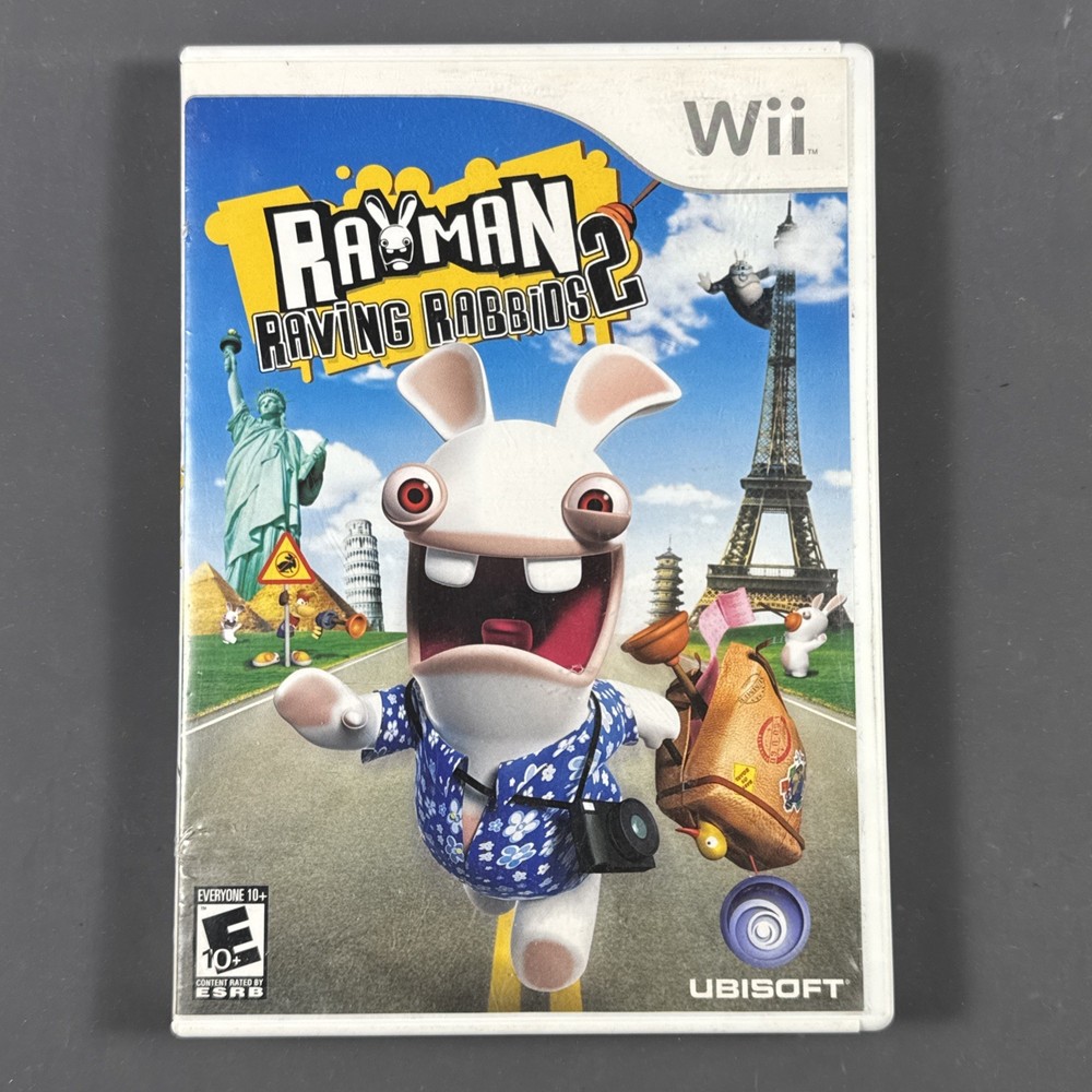 Rayman Raving Rabbids 2 Nintendo Wii Complete CIB Tested