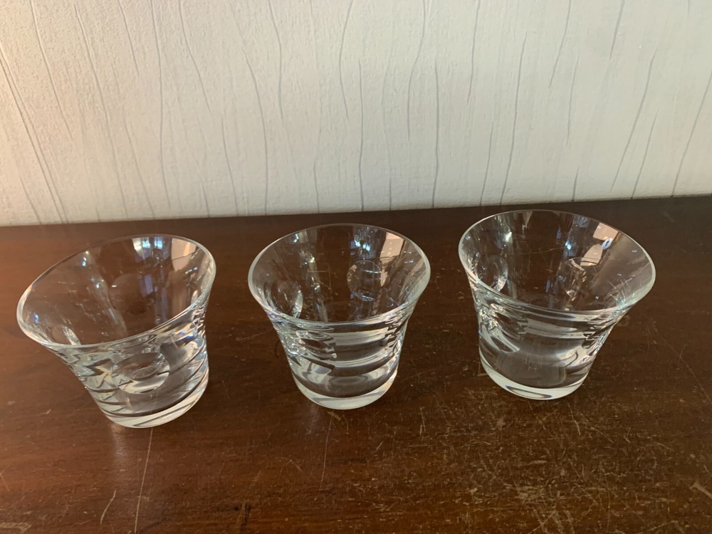 3 Cosmos Crystal Whisky Glasses From Saint Louis (Price Per Unit)