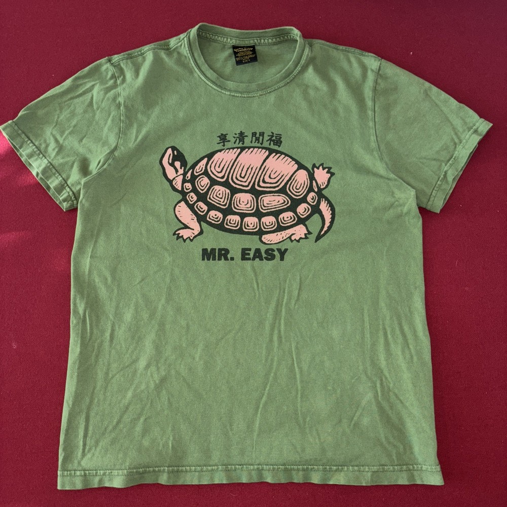 Lucky Brand Mr Easy Turtle Vintage Fit Green T-Shirt Men’s M