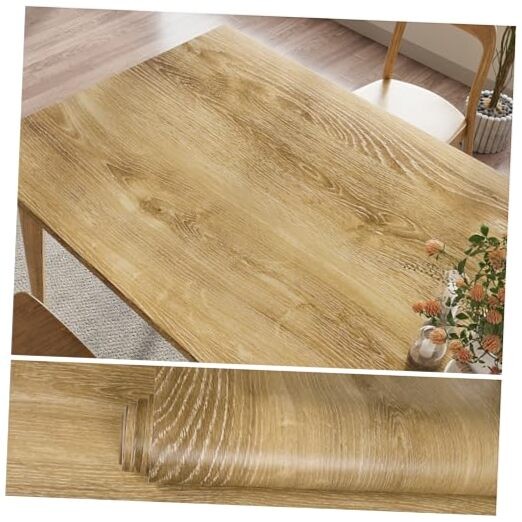 Natural Oak Wood Grain Peel and Stick Contact Paper 15.7x118 Inches Brown Self-Adhesive Vinyl