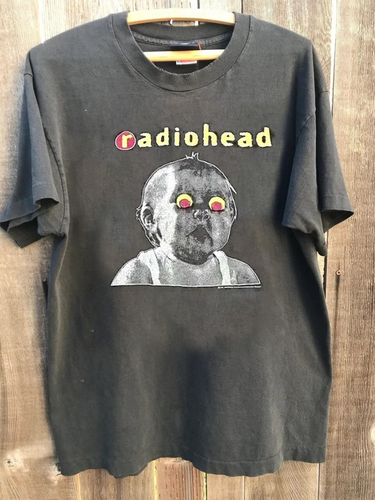Radiohead Rock band 90s Pablo Honey Charcoal Unisex T shirt vtg NH14914