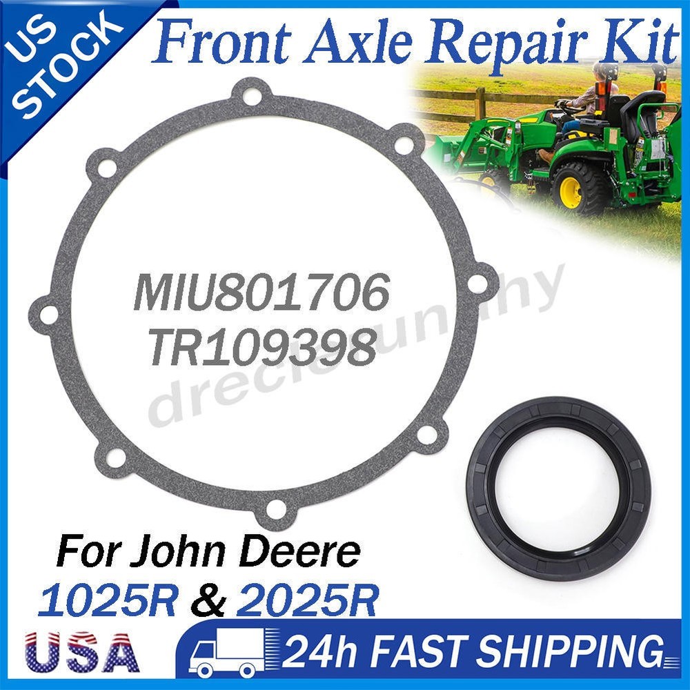 For John Deere 1025R 2025R Front Axle Seal Gaske Repair Kit -Fixing leaking seal