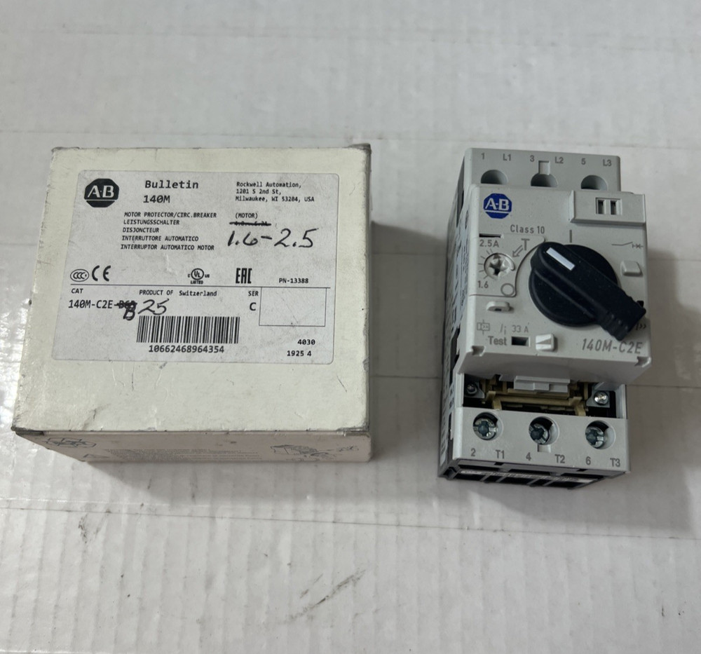 Allen Bradley 140M-C2E-B25 Motor Protector Circuit Breaker 140MC2EB25