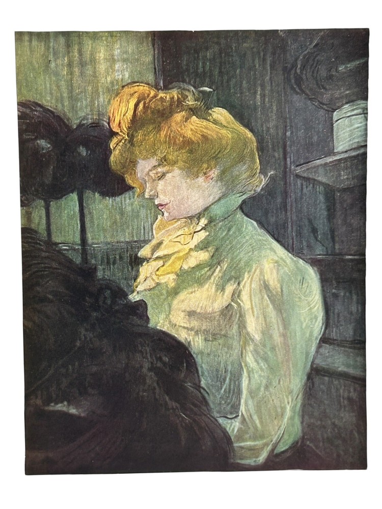Vintage Toulouse-Lautrec Art Print The Modiste 1900 France