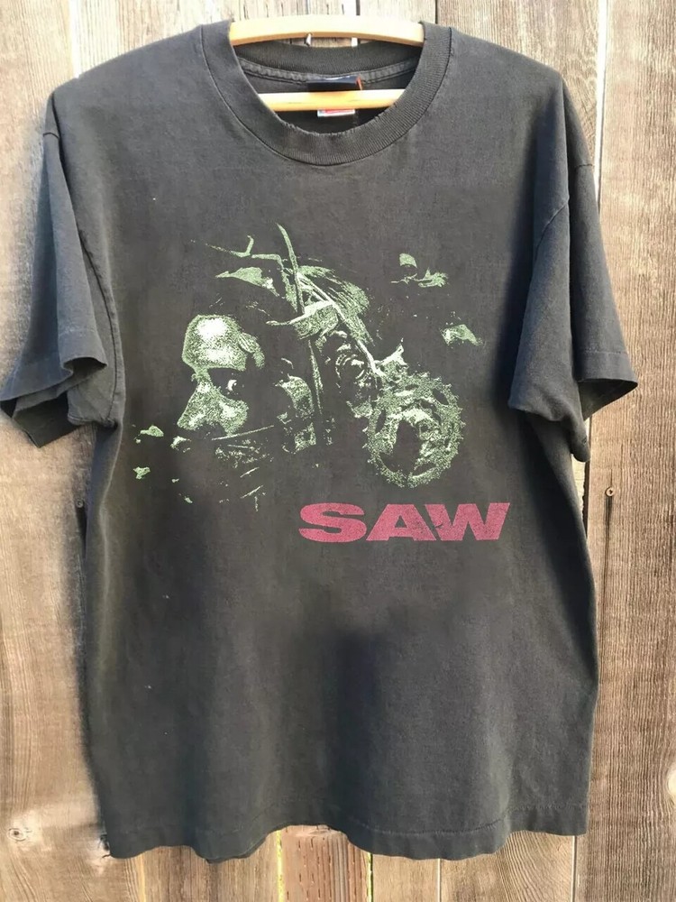 Vintage Saw Jigsaw Movie Shirt, Saw Movie Vintage 90s Charcoal Unisex T shirt