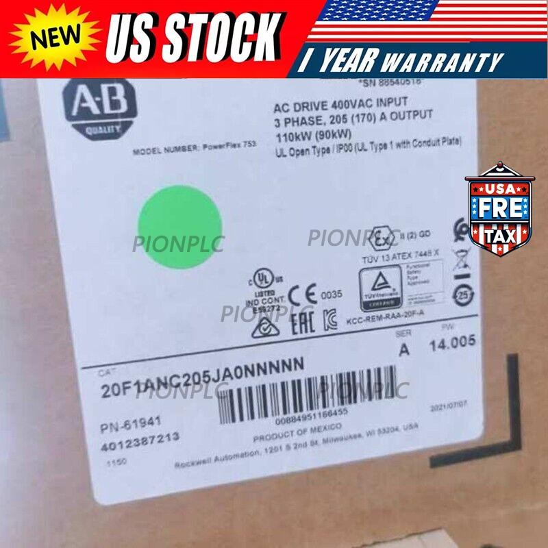 100% new original AB 20F1ANC205JA0NNNNN PowerFlex 753 AC Drive with Embedded I/O