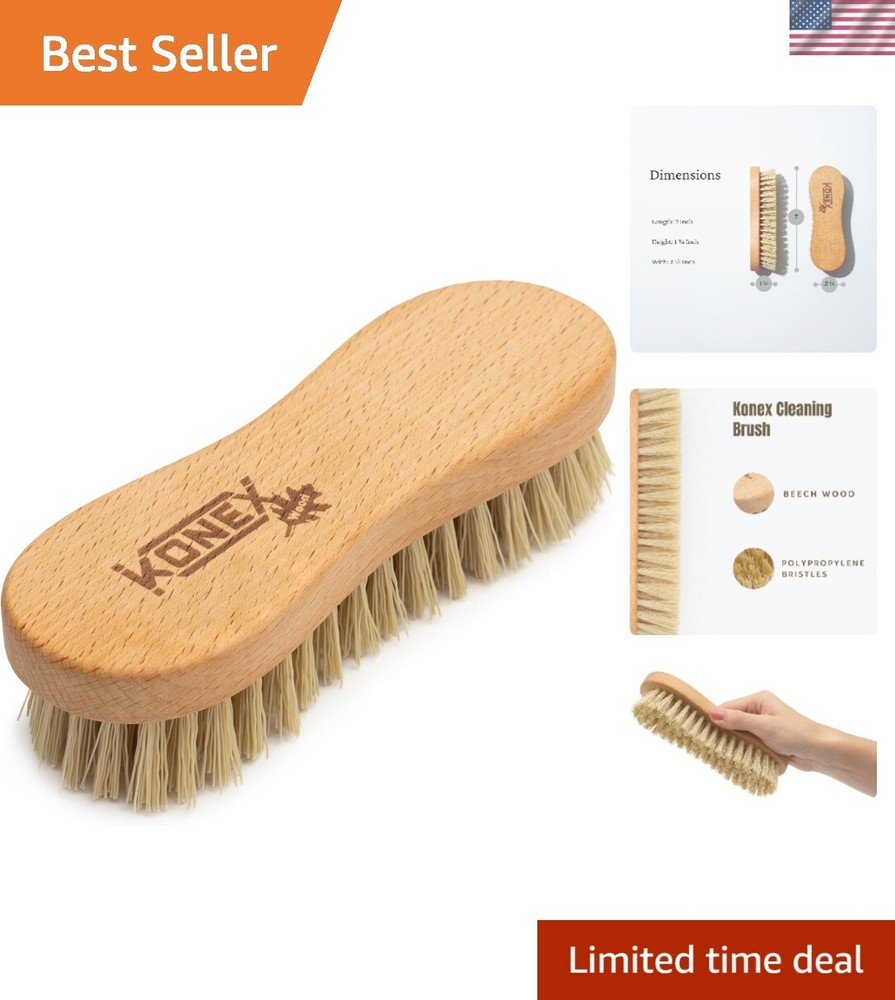 Nylon Fiber Economy Utility Cleaning Hand Brush. Heavy Duty Hand-Held Scrub S...