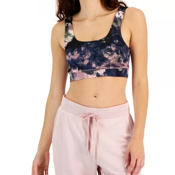 Jenni Women's Square-Neck Bralette in Fall Tie-dye Size Large NEW