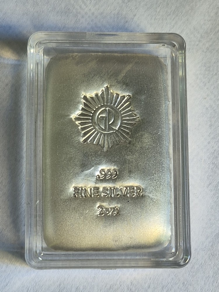 🔥 GR Reserve 2oz 0.999 Silver Cast Bar EXCLUSIVE Custom in Custom Capsule