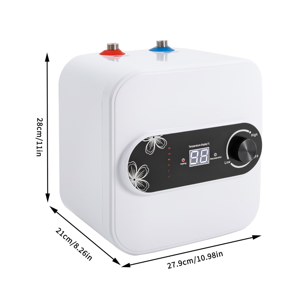 1.5KW Electric Mini-Tank Water Heater for RV Trailer Kitchen Under Sink Counter