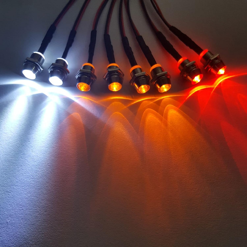 8Leds LED Light Headlights Lighting Taillight Kit Compatible with Traxxas HSP Ta