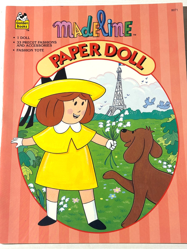 Paper Doll Book UNUSED Madeline 1996 Dog Fashion Tote Golden Books