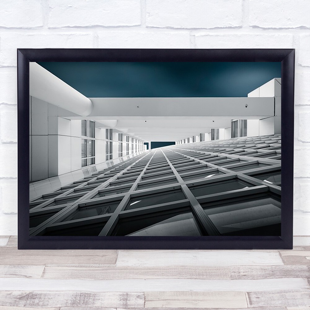 Corridors Of Power The Hague City Hall Modern Grid Architecture Urban Art Print