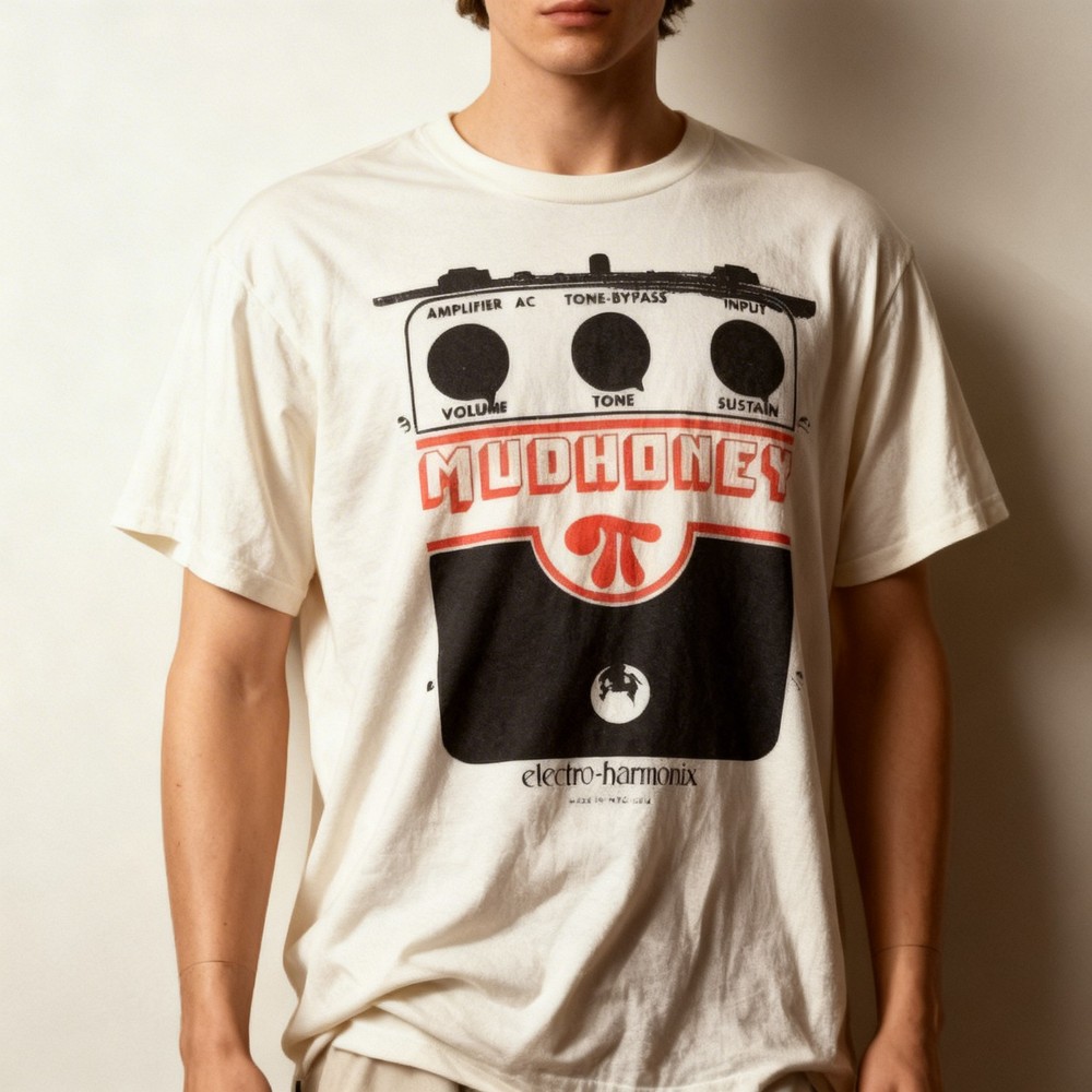 Vintage 1990 Mudhoney Sub Pop Cotton White Unisex Classic Tee Shirt