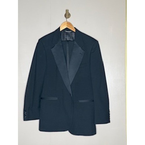 Christian Dior Monsieur Black Tuxedo Suit Satin Lapel 40R Wool USA