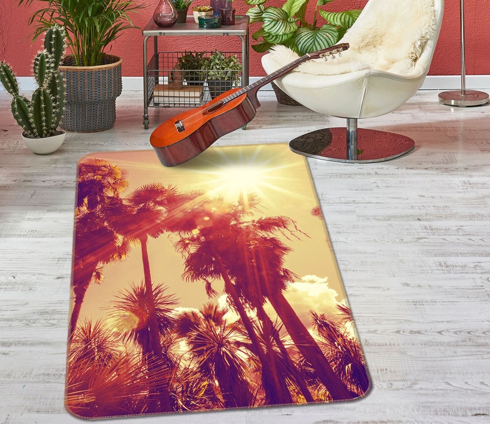 3D Coconut Tree ZHUC2373 Game Non Slip Carpet Mat Photo Carpet Amy