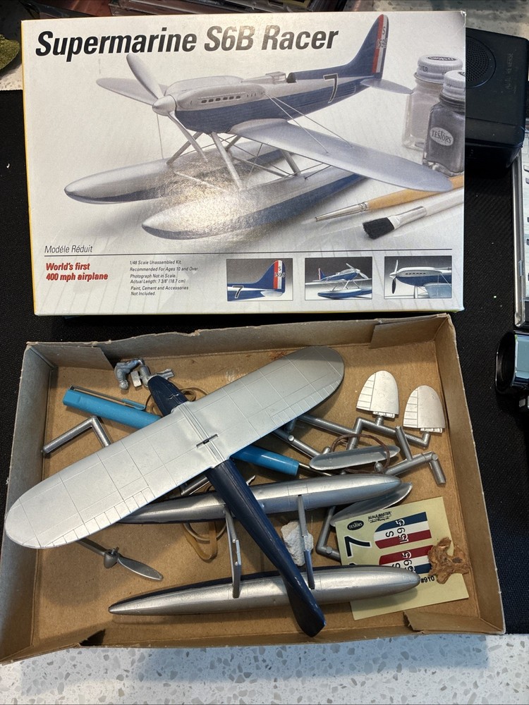 Testors 1:48 Supermarine S6B Racer Model Kit Complete?