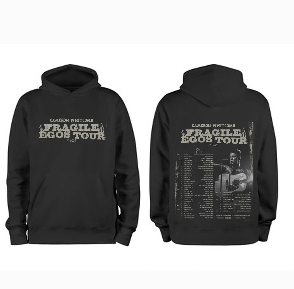 Cameron Whitcomb 2026 Fragile Egos Tour 2026 T-Shirt Or Hoodie