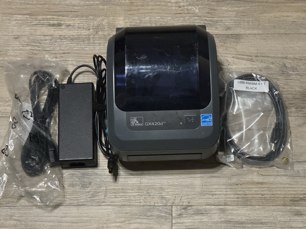 Zebra GX420d Direct Thermal Barcode Label Printer USB Serial Ethernet TESTED