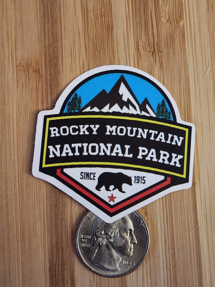 ROCKY MOUNTAIN NATIONAL PARK STICKER Camping Hiking Parks Rocky Mountains Decal