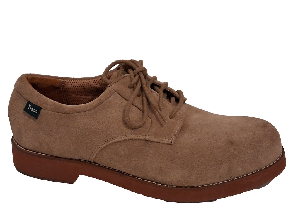 Bass Elywn Men's Oxfords Nubuck Tan Leather Lace up  Shoes Size 12 M